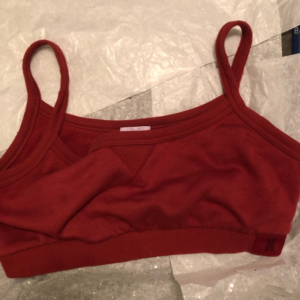 Fenty Savage X 12-14 Sweatshirt Bra Rust Color